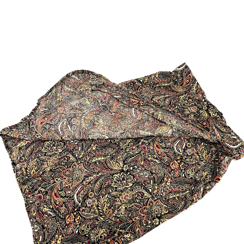 Nell Flowers Women's Size 10 Skirt Multi Midi Paisley Pleated Artsy Boho Gypsy - Picture 9 of 9